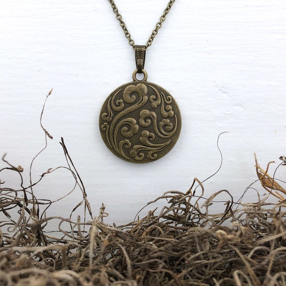 Country Life Barn Landscape Necklace / Handmade Wearable Art Pendant - Picture 4 of 11